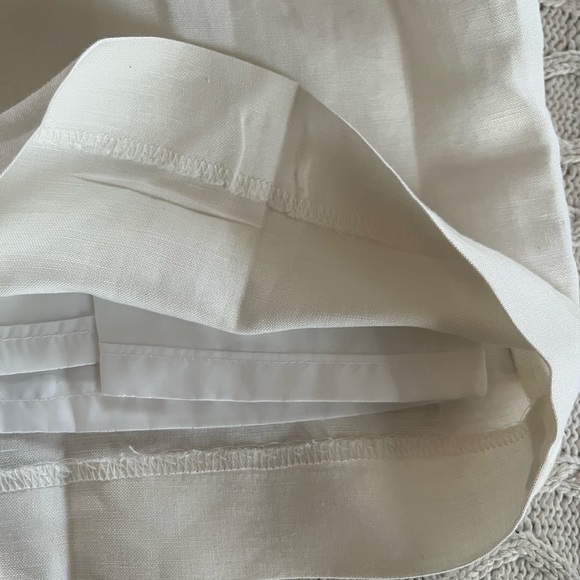 NEW! East 5th Rich White Linen Rayon Lined Trouser Pant Women’s size 8 - Picture 9 of 14